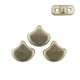Ginko Leaf Beads 7.5x7.5mm ColorTrends sueded gold cloud dream 